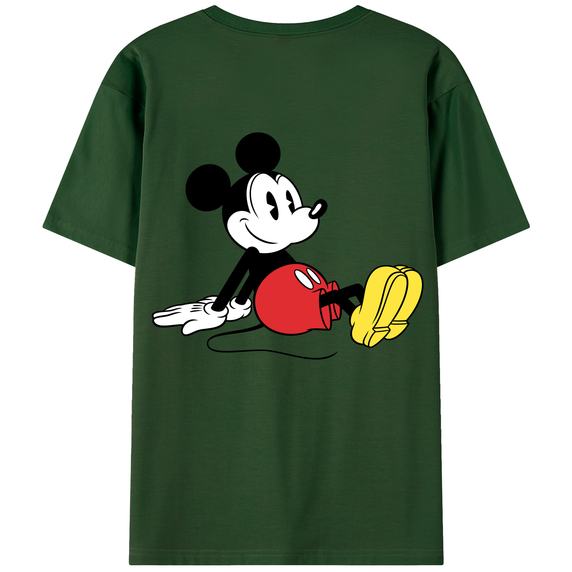 （画像用） ミッキーマウス Mickey Mouse 綿100％半袖Tシャツ（背面プリント）